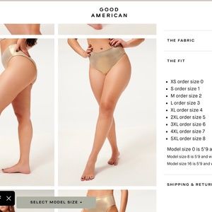 Good American METALLIC BETTER BIKINI BOTTOM